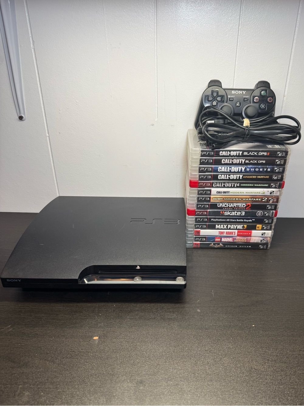 Sony PlayStation 3 PS3 120GB Slim Model CECH-2001A Console Bundle With 14 Games